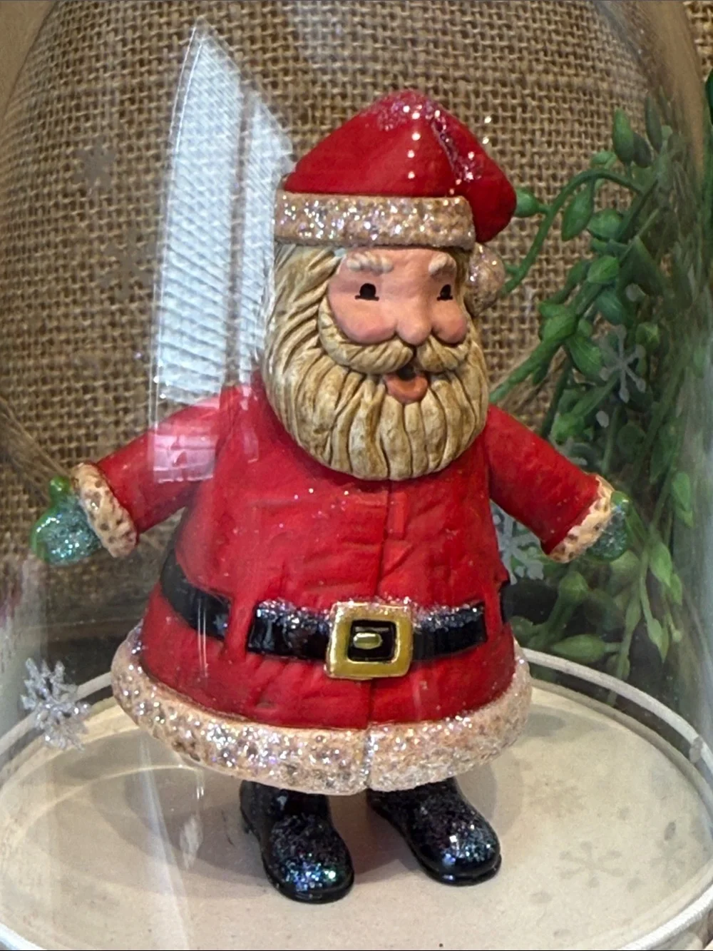 Hallmark Red Santa Happy Tappers Holiday Figurine